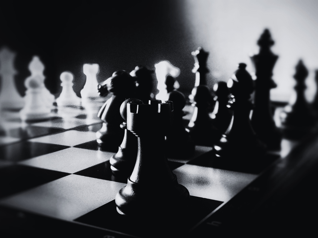 Chess pieces representing strategic thinking