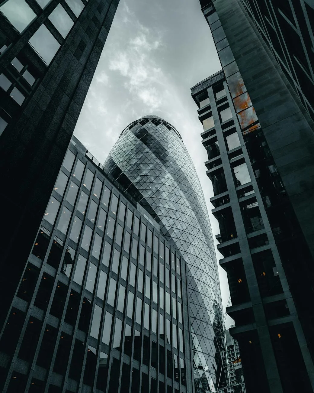 London skyscraper viewed from below