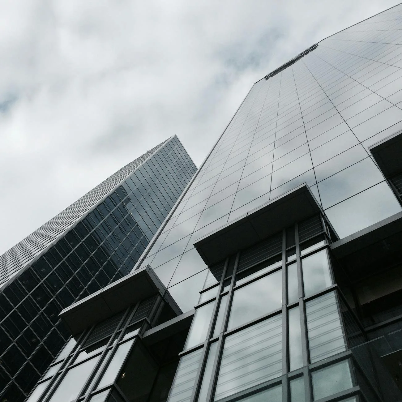 Modern glass office towers